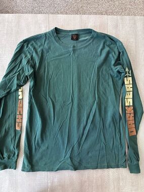 Dark Seas Men's Long-Sleeve Crew in Teal Green